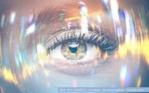 buntes Auge, Reflexion, Reflektieren