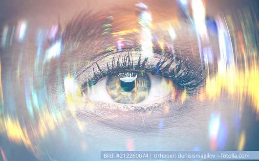 buntes Auge, Reflexion, Reflektieren